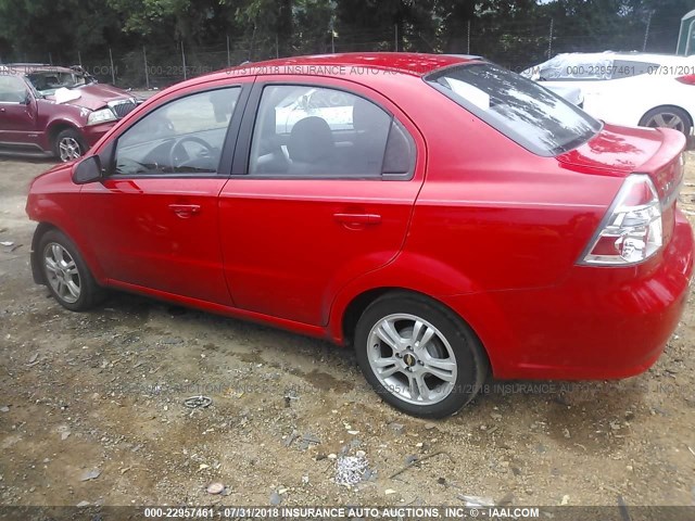 KL1TD5DE6AB130916 - 2010 CHEVROLET AVEO LS/LT 红色 照片 3
