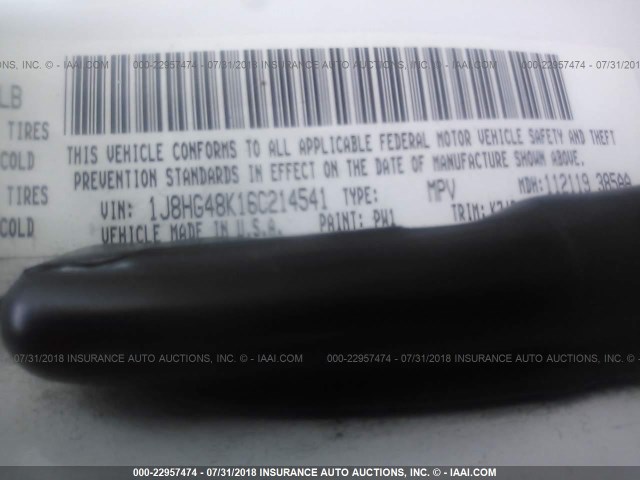 1J8HG48K16C214541 - 2006 JEEP COMMANDER Ağ foto 9