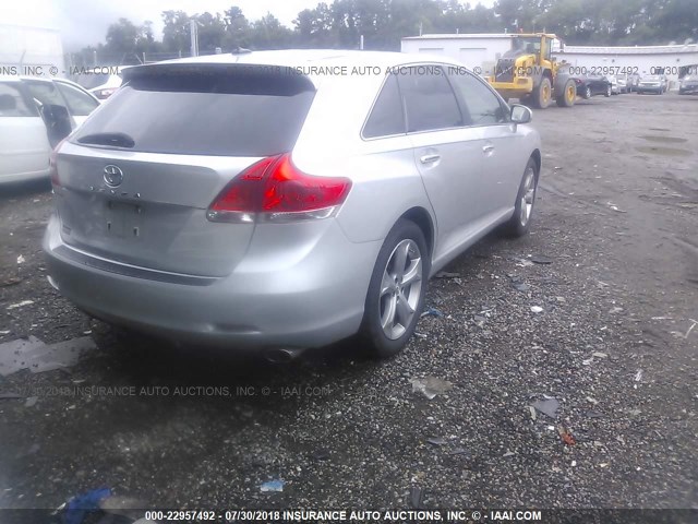 4T3ZK11A19U008793 - 2009 TOYOTA VENZA SILVER photo 4