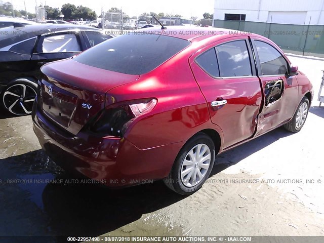 3N1CN7AP6CL921880 - 2012 NISSAN VERSA S/SV/SL RED photo 4