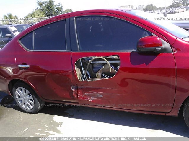 3N1CN7AP6CL921880 - 2012 NISSAN VERSA S/SV/SL RED photo 6