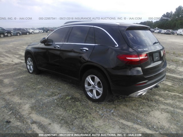 WDC0G4JB6HV009149 - 2017 MERCEDES-BENZ GLC 300 BLACK photo 3