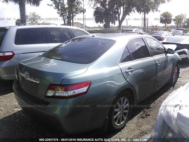 4T1BF3EK2AU577086 - 2010 TOYOTA CAMRY SE/LE/XLE GREEN photo 4