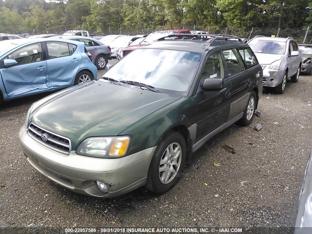 4S3BH6751Y7617299 - 2000 SUBARU LEGACY OUTBACK AWP 绿色 照片 2