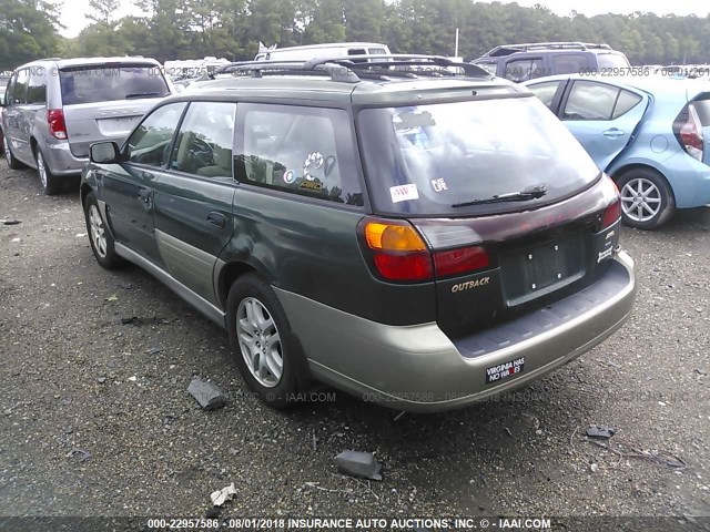 4S3BH6751Y7617299 - 2000 SUBARU LEGACY OUTBACK AWP GREEN photo 3