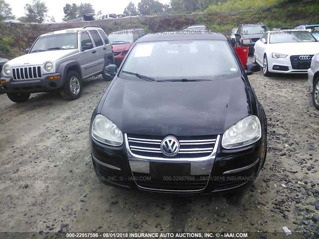 3VWRJ71K59M036531 - 2009 VOLKSWAGEN JETTA WOLFSBURG BLACK photo 6