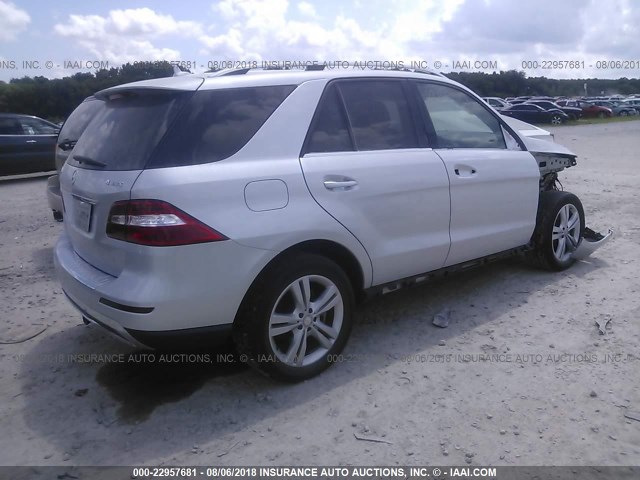 4JGDA5HB8DA234139 - 2013 MERCEDES-BENZ ML 350 4MATIC SILVER photo 4