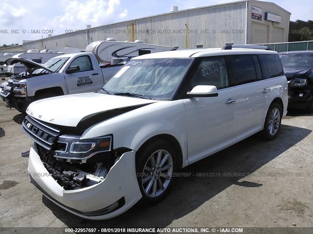 2FMHK6D8XEBD07287 - 2014 FORD FLEX LIMITED WHITE photo 2