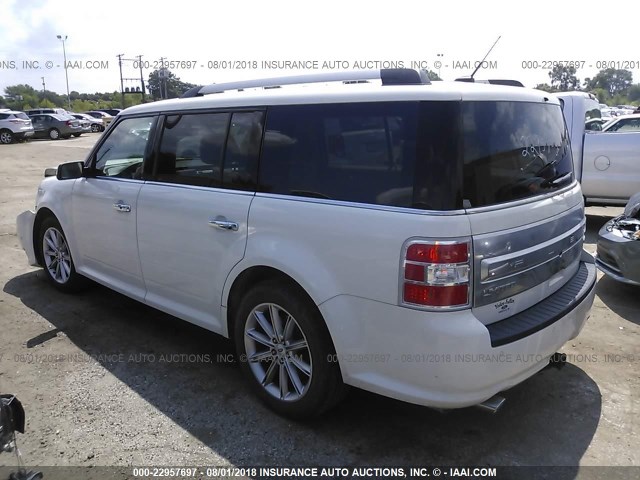 2FMHK6D8XEBD07287 - 2014 FORD FLEX LIMITED WHITE photo 3