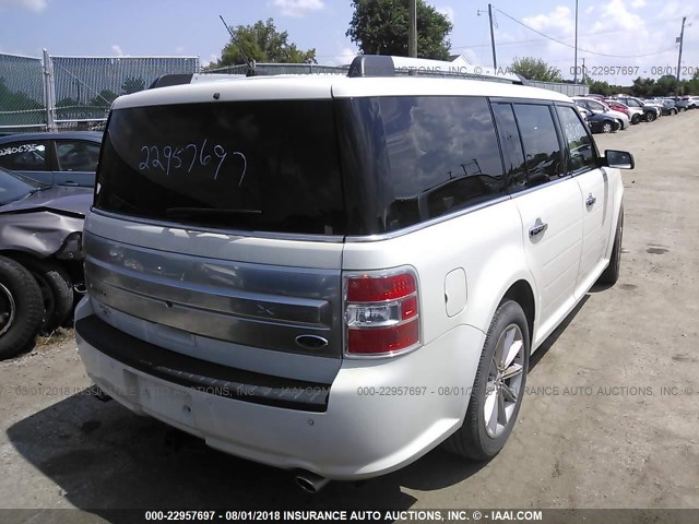 2FMHK6D8XEBD07287 - 2014 FORD FLEX LIMITED WHITE photo 4