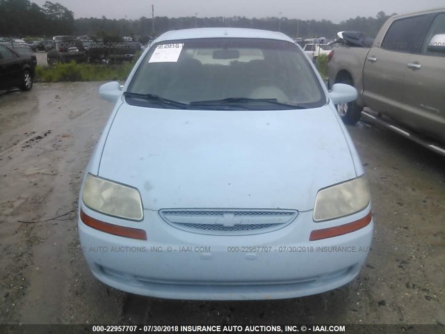 KL1TD62645B502356 - 2005 CHEVROLET AVEO LS Light Blue photo 6