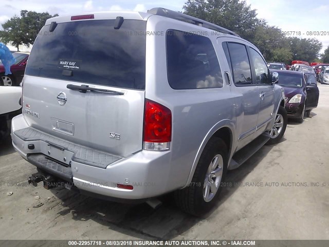 5N1AA08D88N613342 - 2008 NISSAN ARMADA SE/LE GRAY photo 4