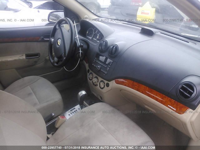 KL1TD56E19B665886 - 2009 CHEVROLET AVEO LS/LT 白色 照片 5
