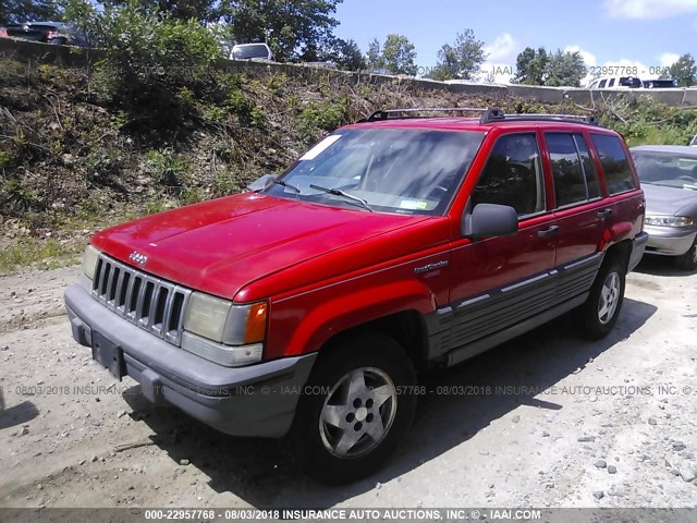 1J4GZ58S8RC248588 - 1994 JEEP GRAND CHEROKEE LAREDO RED photo 2