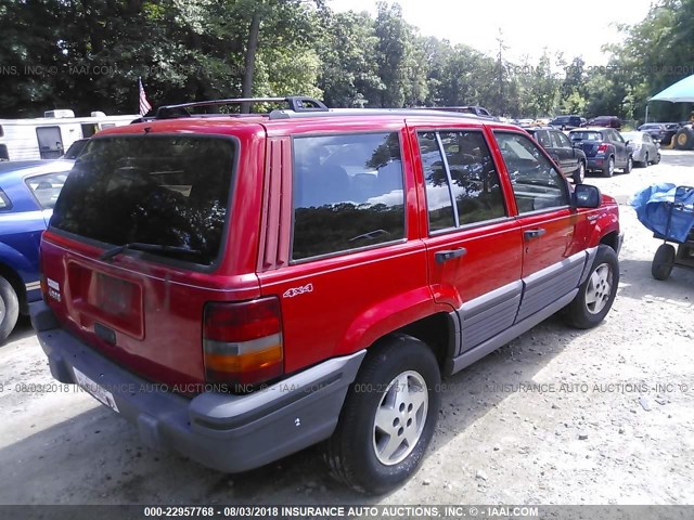 1J4GZ58S8RC248588 - 1994 JEEP GRAND CHEROKEE LAREDO RED photo 4