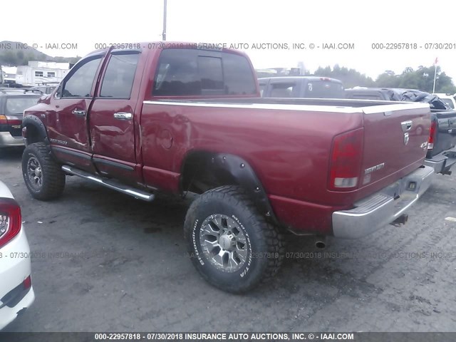 3D7KS28D26G104702 - 2006 DODGE RAM 2500 ST/SLT RED photo 3