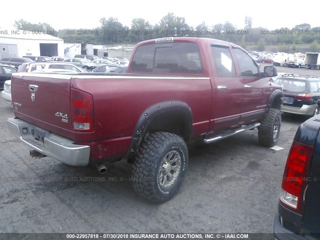 3D7KS28D26G104702 - 2006 DODGE RAM 2500 ST/SLT RED photo 4