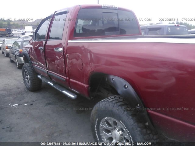 3D7KS28D26G104702 - 2006 DODGE RAM 2500 ST/SLT RED photo 6