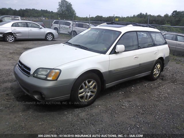 4S3BH686527601265 - 2002 SUBARU LEGACY OUTBACK LIMITED WHITE photo 2