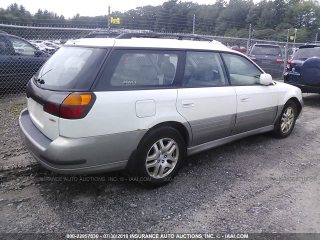 4S3BH686527601265 - 2002 SUBARU LEGACY OUTBACK LIMITED WHITE photo 4