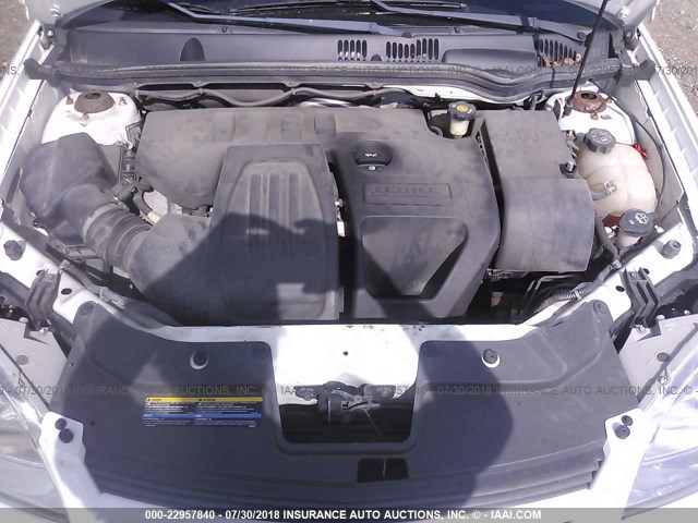 1G1AM15B877166009 - 2007 CHEVROLET COBALT SS WHITE photo 10