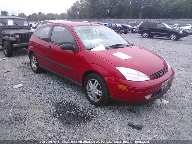 3FAFP313XYR137089 - 2000 FORD FOCUS ZX3 RED photo 1