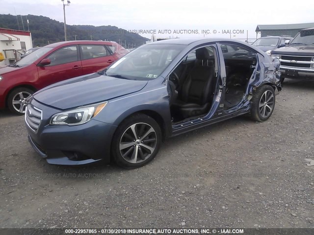 4S3BNAJ65F3028368 - 2015 SUBARU LEGACY 2.5I LIMITED BLUE photo 2