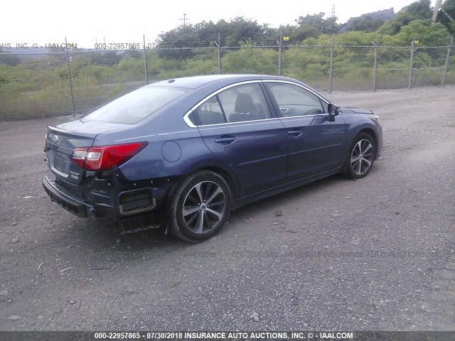 4S3BNAJ65F3028368 - 2015 SUBARU LEGACY 2.5I LIMITED BLUE photo 4