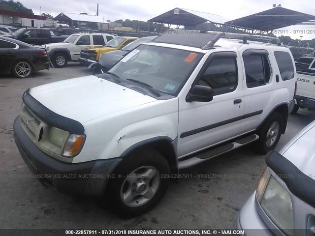 5N1ED28Y61C550105 - 2001 NISSAN XTERRA XE/SE WHITE photo 2