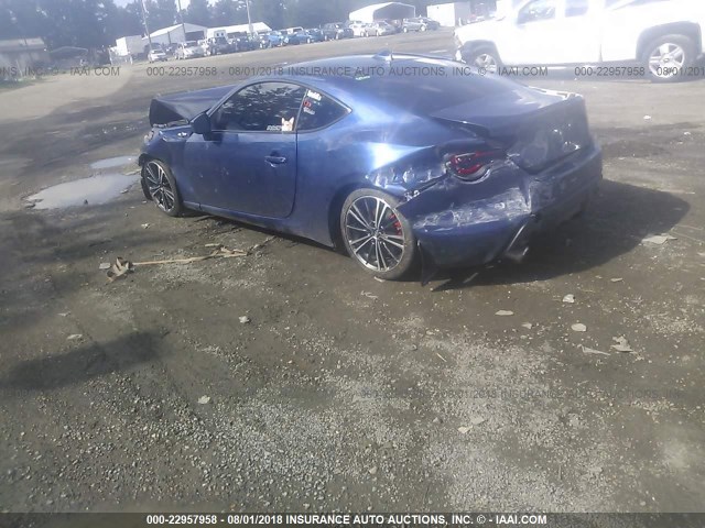 JF1ZNAA12F9708878 - 2015 TOYOTA SCION FR-S BLUE photo 3