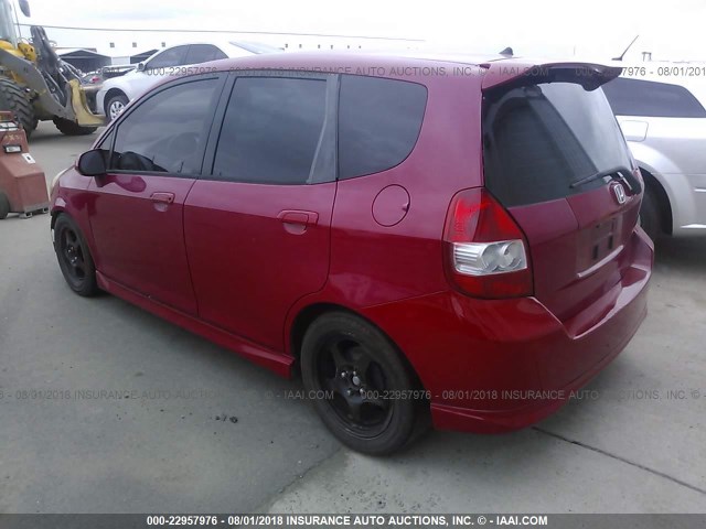 JHMGD37677S062006 - 2007 HONDA FIT S 红色 照片 3
