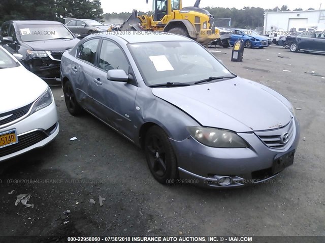 JM1BK323941149826 - 2004 MAZDA 3 S GRAY photo 1