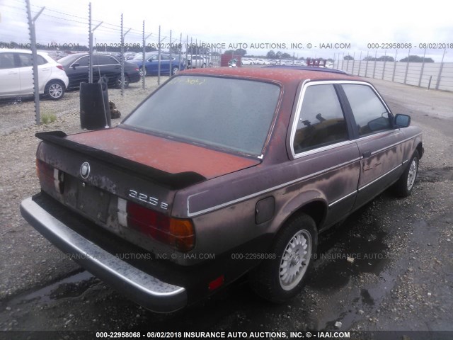 WBAAB5406F9513793 - 1985 BMW 325 E BROWN photo 4