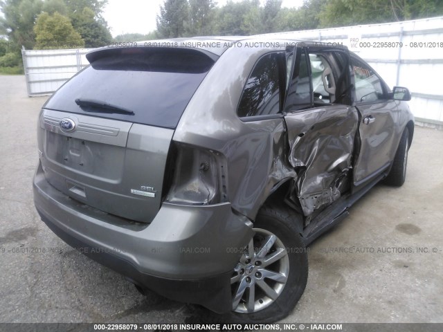 2FMDK3J96DBA04418 - 2013 FORD EDGE SEL BROWN photo 4