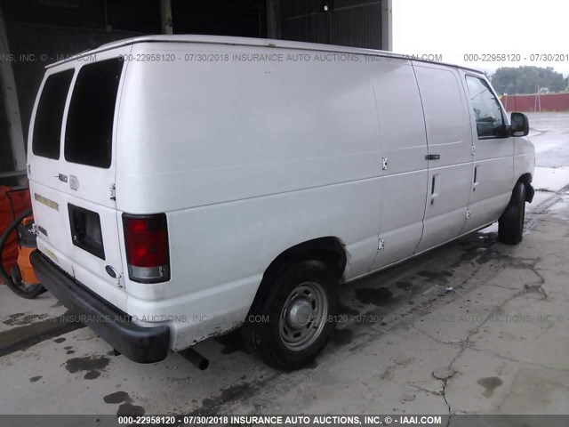 1FTRE14W06DA07867 - 2006 FORD ECONOLINE E150 VAN WHITE photo 4