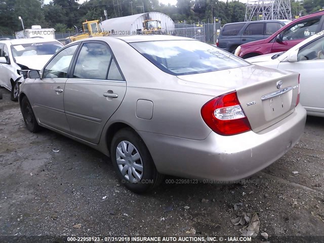 4T1BE32K12U531709 - 2002 TOYOTA CAMRY LE/XLE/SE Bej foto 3