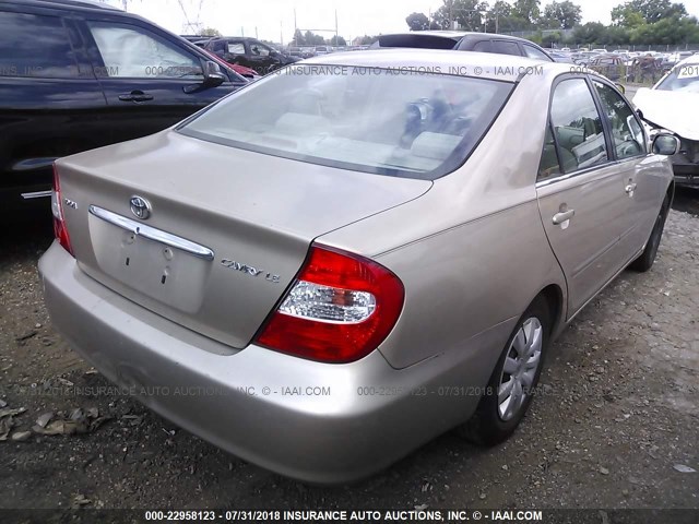 4T1BE32K12U531709 - 2002 TOYOTA CAMRY LE/XLE/SE Bej foto 4