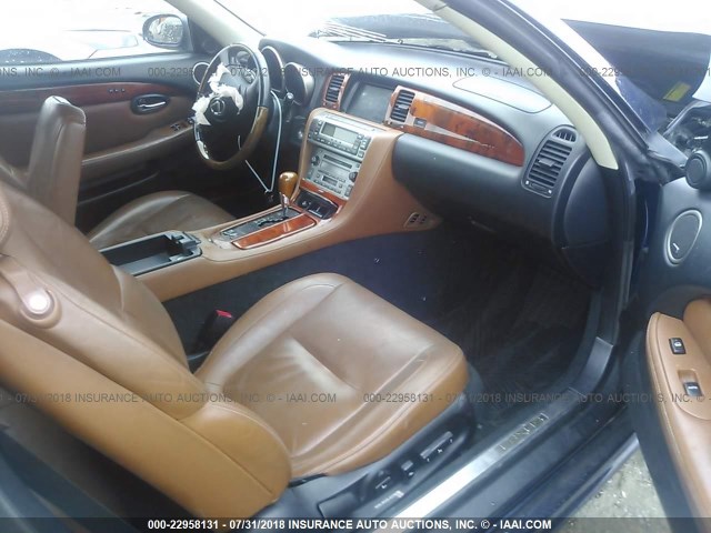 JTHFN48Y720032684 - 2002 LEXUS SC 430 BLUE photo 5