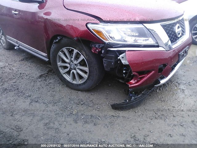 5N1AR2MM1EC665235 - 2014 NISSAN PATHFINDER S/SV/SL/PLATINUM RED photo 6