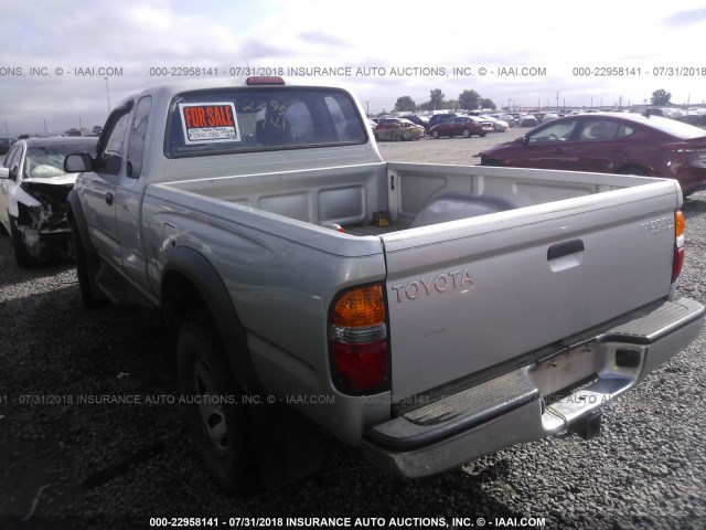 5TESM92NX3Z157517 - 2003 TOYOTA TACOMA XTRACAB PRERUNNER SILVER photo 3