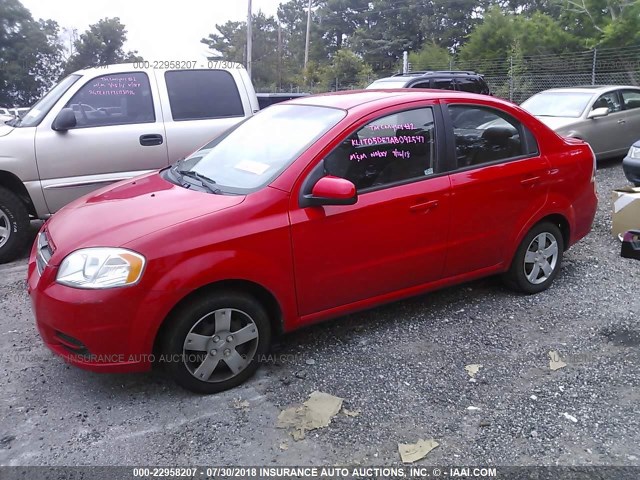 KL1TD5DE7AB092547 - 2010 CHEVROLET AVEO LS/LT RED photo 2