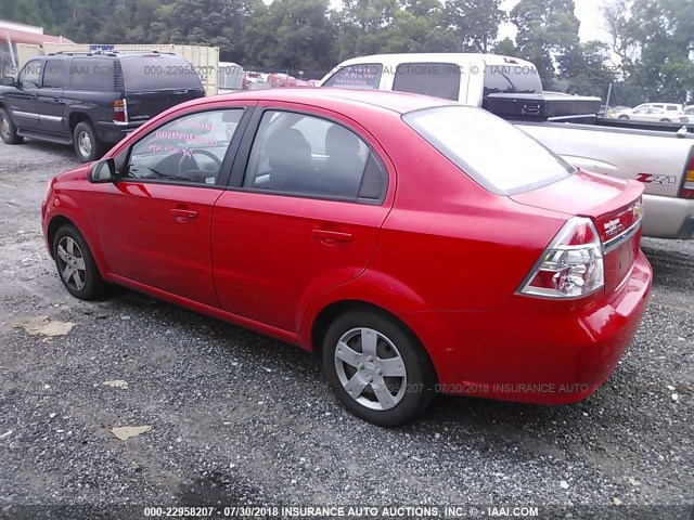 KL1TD5DE7AB092547 - 2010 CHEVROLET AVEO LS/LT 红色 照片 3