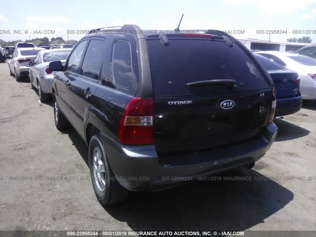 KNDJF724767296047 - 2006 KIA NEW SPORTAGE  BLACK photo 3