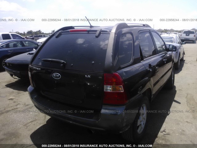 KNDJF724767296047 - 2006 KIA NEW SPORTAGE  BLACK photo 4