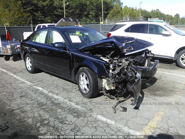 5NPEU46F86H012857 - 2006 HYUNDAI SONATA GLS/LX BLUE photo 1