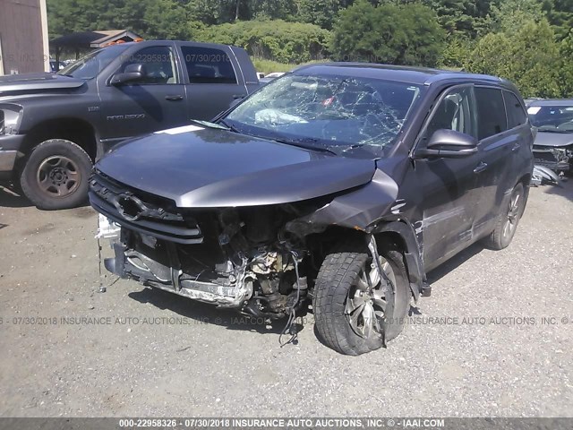 5TDJKRFH3FS201350 - 2015 TOYOTA HIGHLANDER XLE ნაცრისფერი ფოტო 6