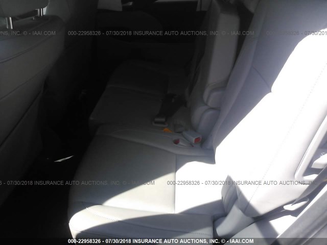 5TDJKRFH3FS201350 - 2015 TOYOTA HIGHLANDER XLE ნაცრისფერი ფოტო 8