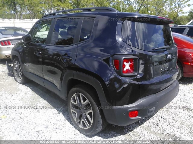 ZACCJABB4HPF77070 - 2017 JEEP RENEGADE LATITUDE BLACK photo 3