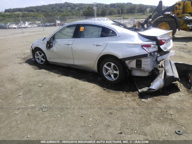 1G1ZB5ST9GF264534 - 2016 CHEVROLET MALIBU LS ვერცხლისფერი ფოტო 3