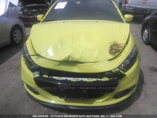 1C3CDFBA5DD142308 - 2013 DODGE DART SXT YELLOW photo 6